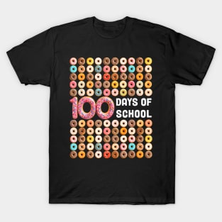 100Th Day Of School Teacher Kids 100 Days Donuts T-Shirt